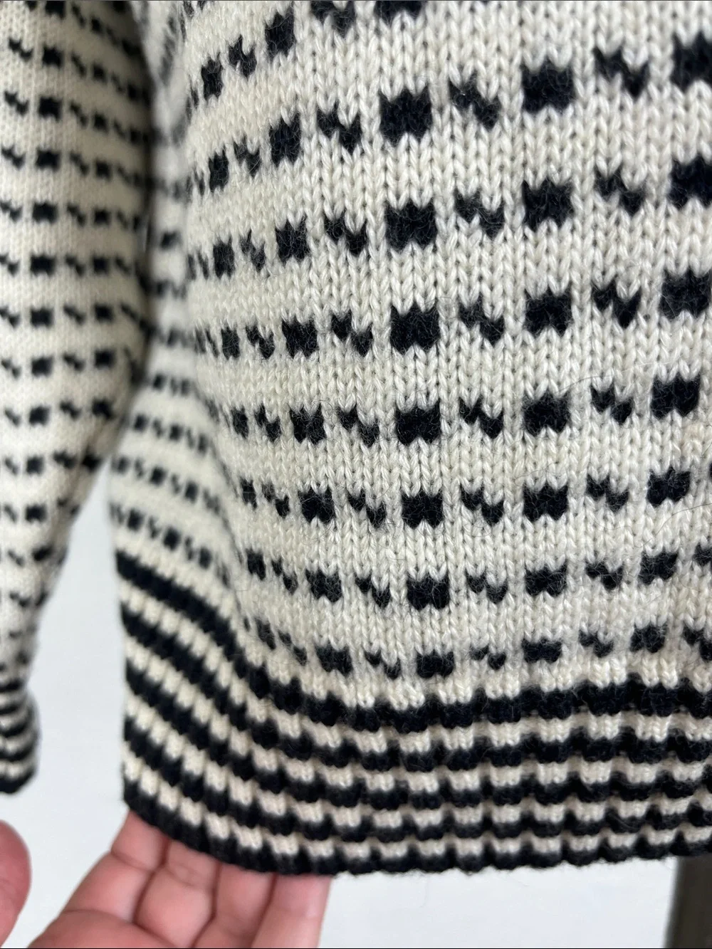 VTG Wool Norwegian Hardware Knit Dale of Norway Style Pull Over Sweater - Picture 3 of 9